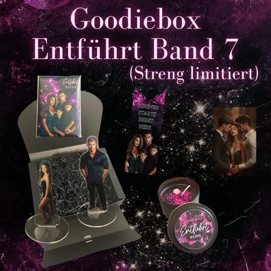 Goodiebox Entführt Band 7 ACHTUNG! Alle Acrylaufsteller sind mit einer Schutzfolie versehen. Bitte vor Gebrauch die Folie abziehen – so ist die Oberfläche frei von Kratzern.