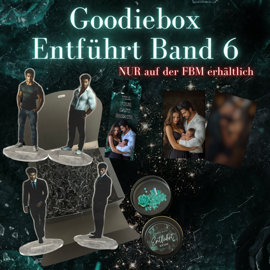 Goodiebox Entführt Band 6 ACHTUNG! Alle Acrylaufsteller sind mit einer Schutzfolie versehen. Bitte vor Gebrauch die Folie abziehen – so ist die Oberfläche frei von Kratzern.